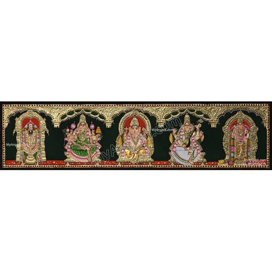 5 Panel  Tanjore Painting