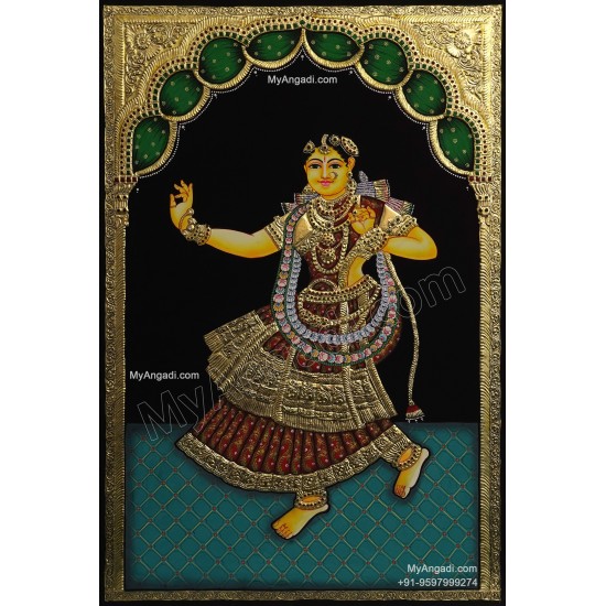 Dancing Lady Tanjore Painting