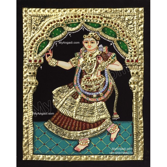Dancing Lady Tanjore Painting