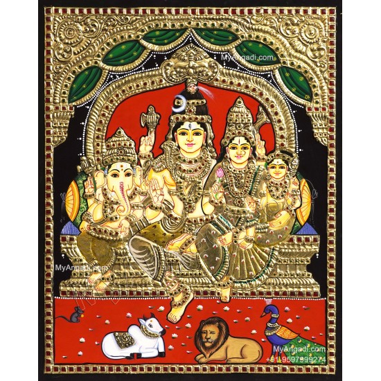 Shiva Family Tanjore Paintings