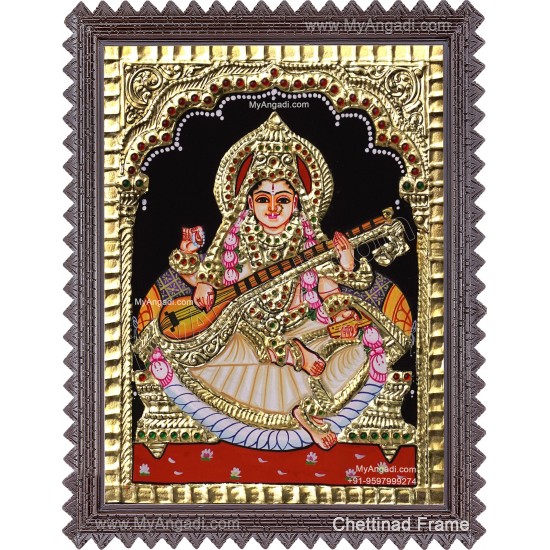 Saraswathi Tanjore Painting