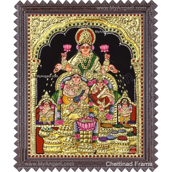 Kubera Lakshmi Tanjore Painting Kubera Lakshmi Tanjore Painting
