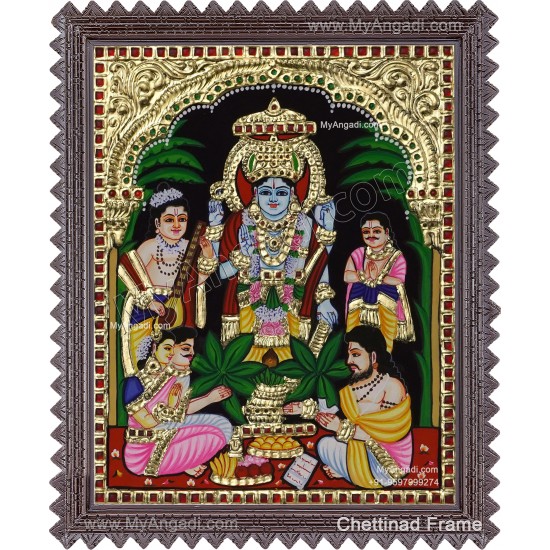 Sathyanarayana Tanjore Painting Sathyanarayana Tanjore Painting
