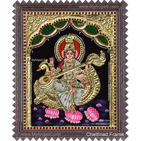 Saraswathi Tanjore Painting
