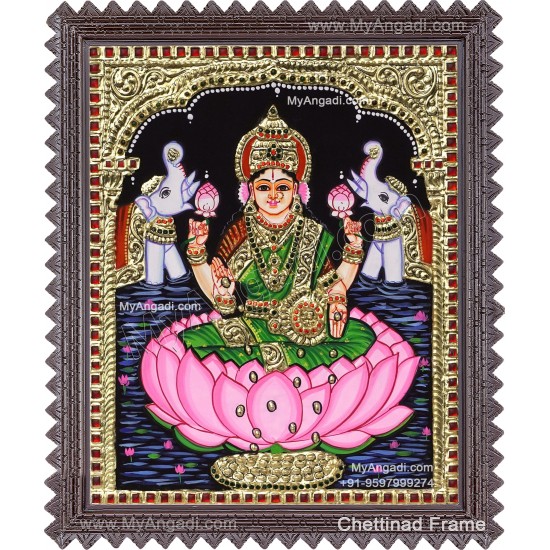 Gaja Lakshmi Tanjore Painting