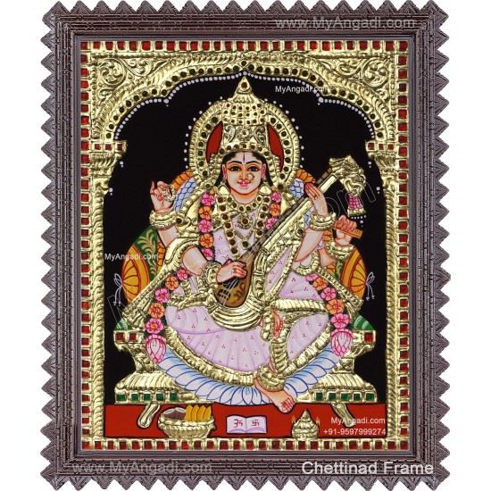 Saraswathi Tanjore Painting