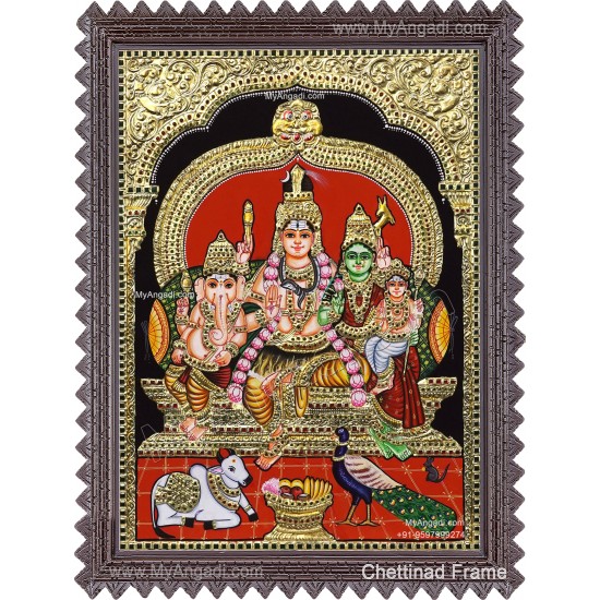 Shiv Parivar Tanjore Painting
