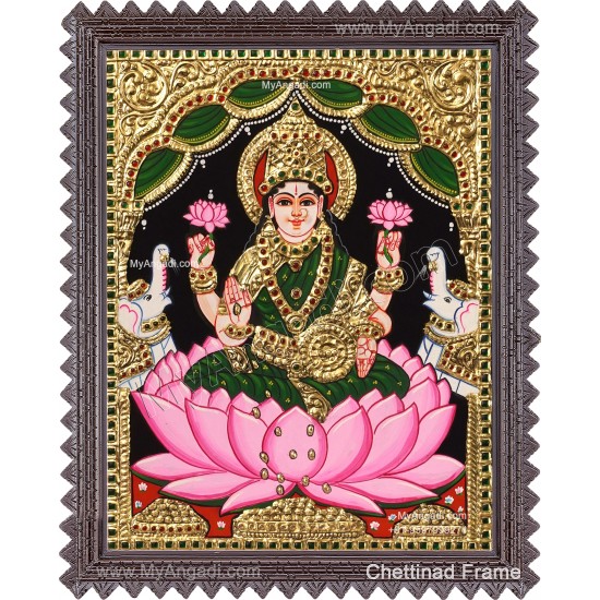 Gaja Lakshmi Tanjore Painting