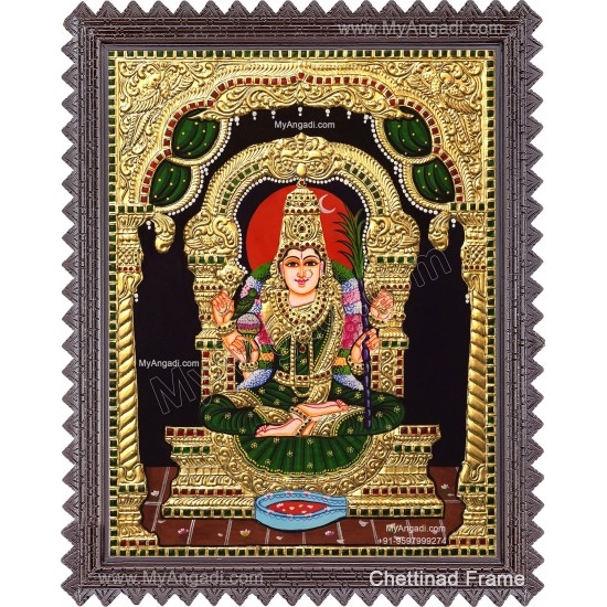 Kamatchi Amman Tanjore Painting