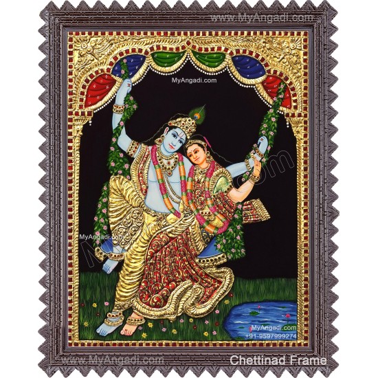 Radha Krishna Tanjore Painting