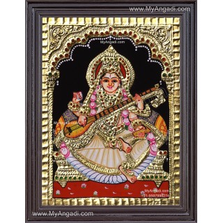 Saraswathi Tanjore Painting