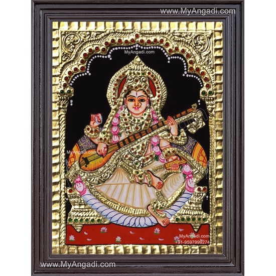 Saraswathi Tanjore Painting Saraswathi Tanjore Painting