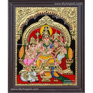 Shiva Family Tanjore Paintings