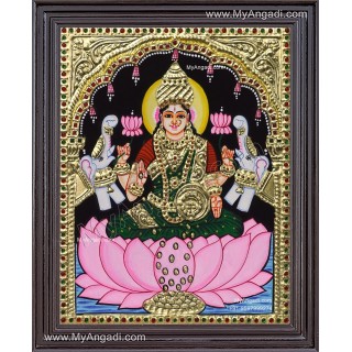 Gaja Lakshmi Tanjore Painting