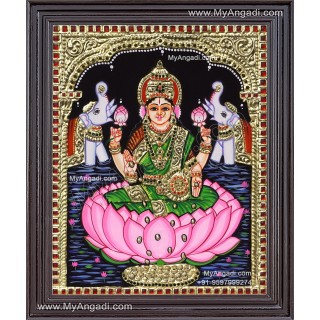 Gaja Lakshmi Tanjore Painting