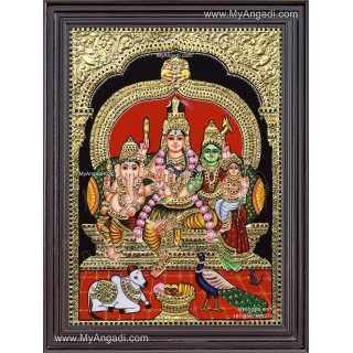 Shiv Parivar Tanjore Painting