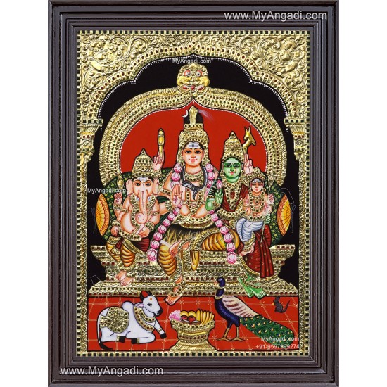 Shiv Parivar Tanjore Painting