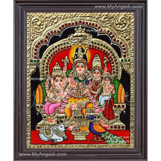 Shiva Family Tanjore Paintings Shiva Family Tanjore Paintings