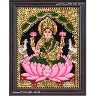 Gaja Lakshmi Tanjore Painting