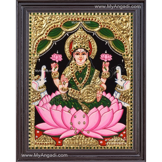 Gaja Lakshmi Tanjore Painting