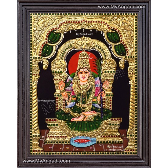 Kamatchi Amman Tanjore Painting