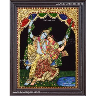 Radha Krishna Tanjore Painting