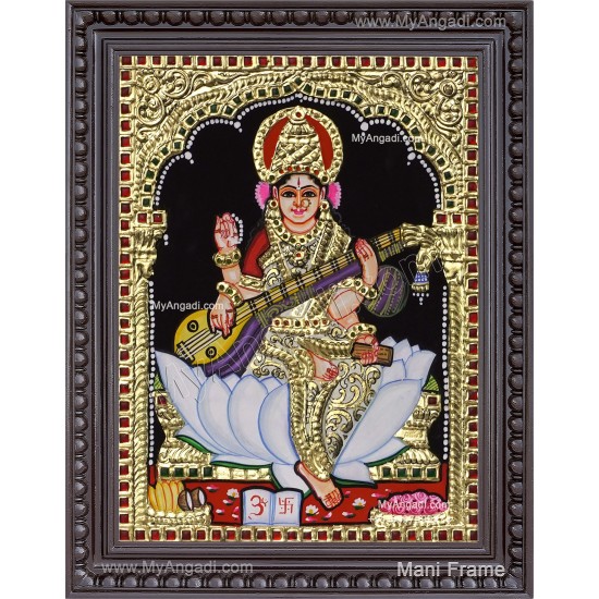 Saraswathi Tanjore Painting