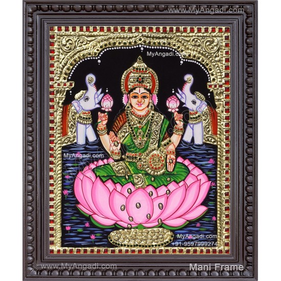 Gaja Lakshmi Tanjore Painting
