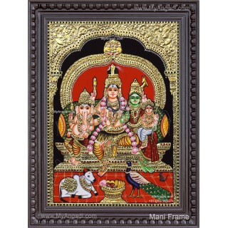 Shiv Parivar Tanjore Painting