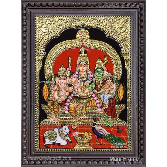 Shiv Parivar Tanjore Painting