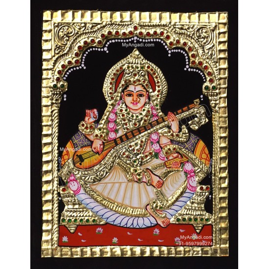 Saraswathi Tanjore Painting