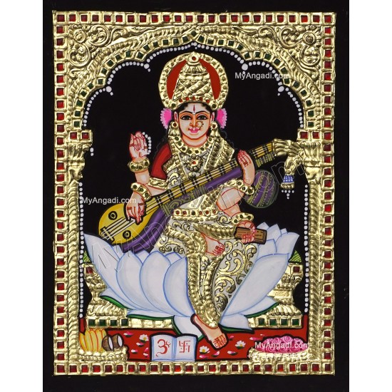 Saraswathi Tanjore Painting