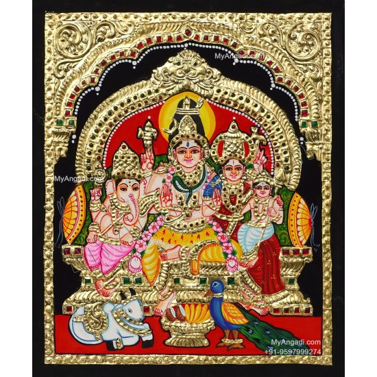 Shiva Family Tanjore Paintings