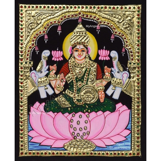 Gaja Lakshmi Tanjore Painting