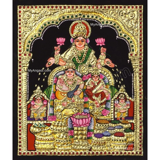 Kubera Lakshmi Tanjore Painting