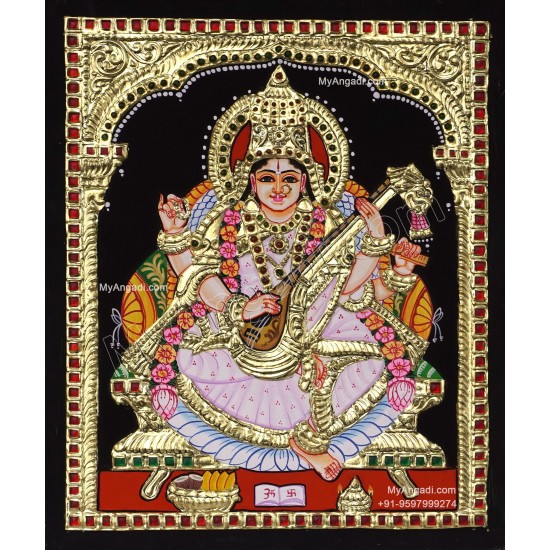 Saraswathi Tanjore Painting