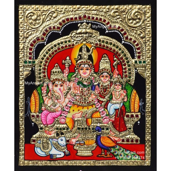 Shiva Family Tanjore Paintings