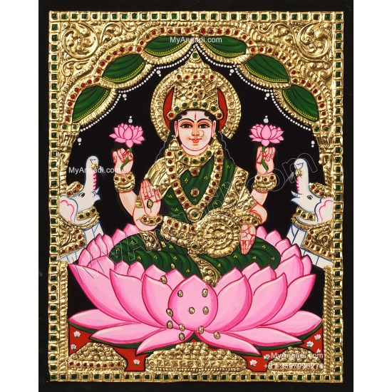 Gaja Lakshmi Tanjore Painting