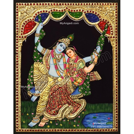 Radha Krishna Tanjore Painting