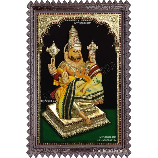 Lakshmi Narasimhar 3D Tanjore Painting