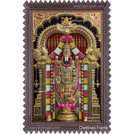 3D Balaji Lakshmi Tanjore Painting