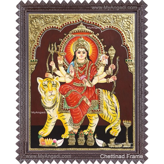 Durga Devi Tanjore Painting