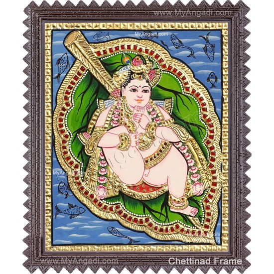 Alilai Krishna Tanjore Painting