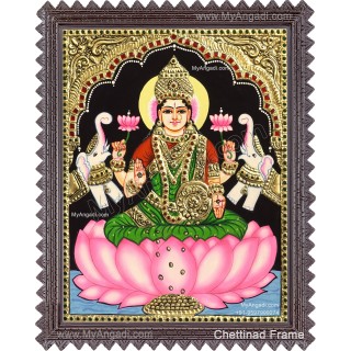 Gajalakshmi  Tanjore Painting
