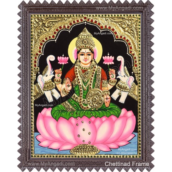 Gajalakshmi  Tanjore Painting