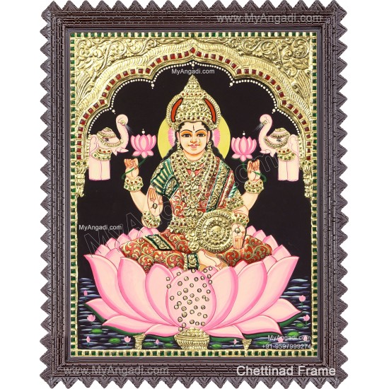 Gajalakshmi  Tanjore Painting