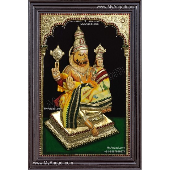 Lakshmi Narasimhar 3D Tanjore Painting