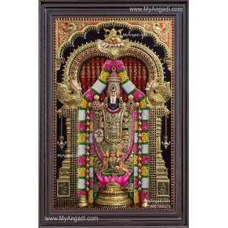 3D Balaji Lakshmi Tanjore Painting