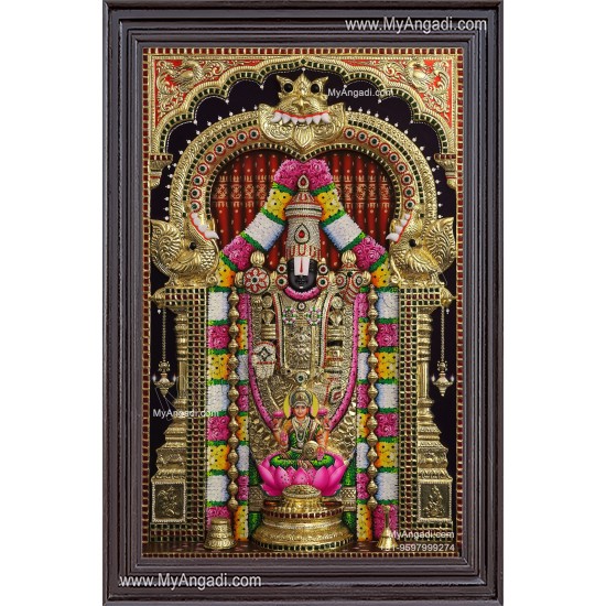3D Balaji Lakshmi Tanjore Painting