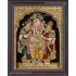 Krishna Bama Rukmani Tanjore Painting 